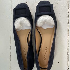Talbots blue suede flats never worn